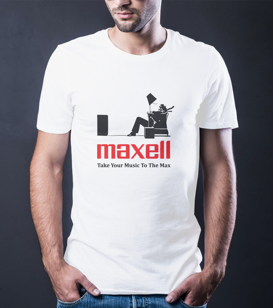 Maxell Take Your Music To The Max Journal Standard Drop Nostalgic T-Shirt
