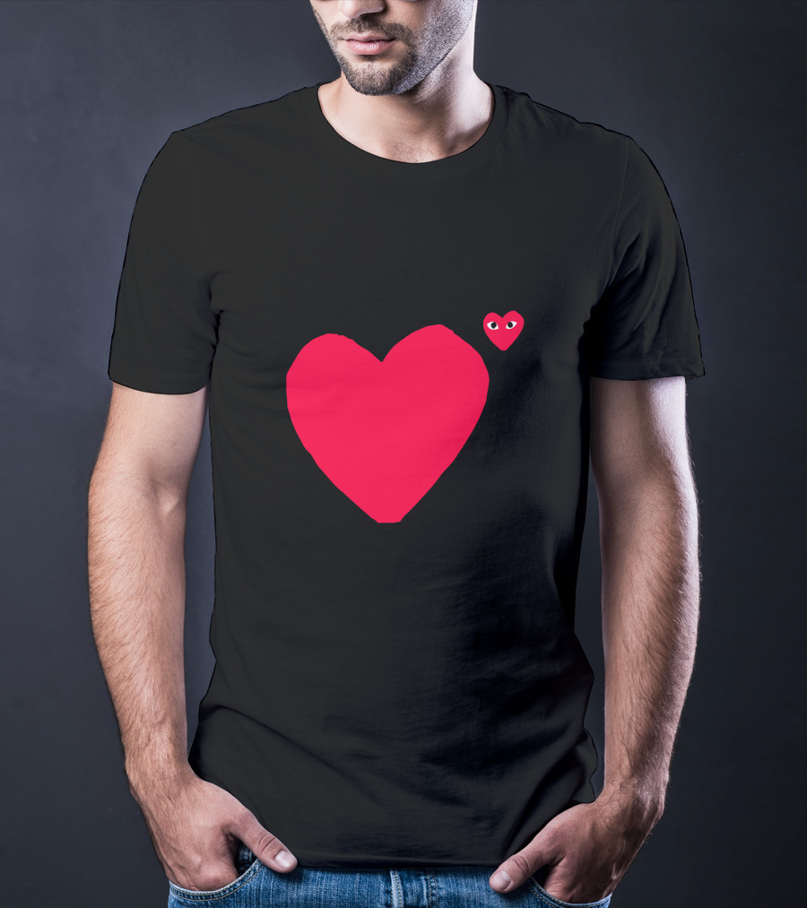 Comme Des Garçons Play Red Heart Icon Eyes T-Shirt