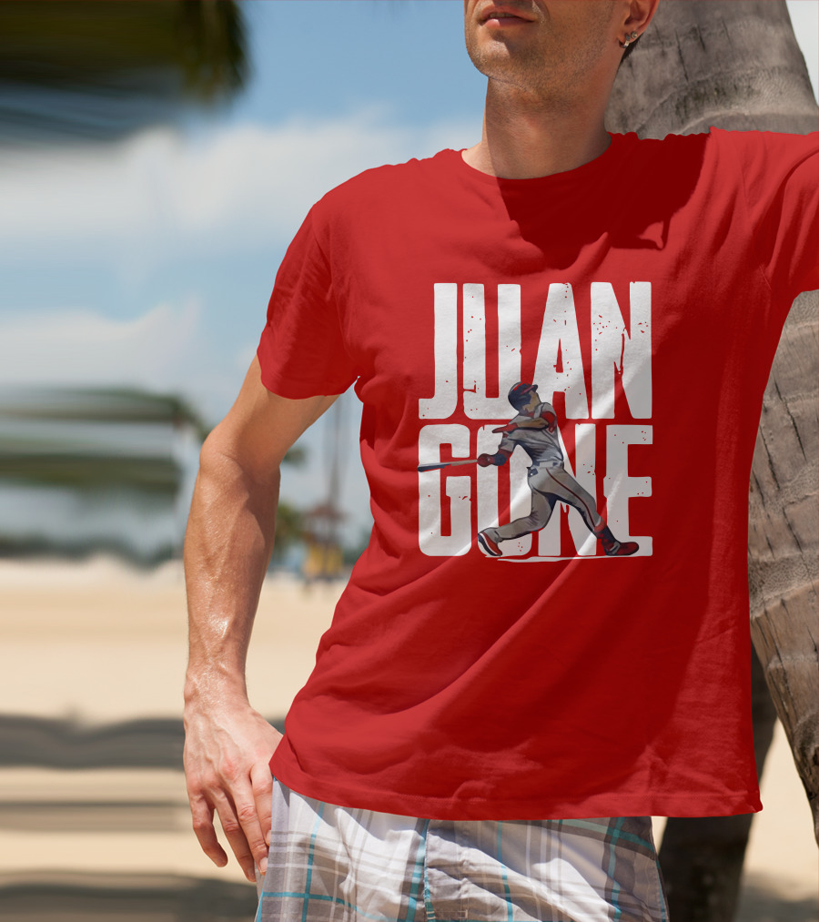 Juan Gone Baseball Player Silhouette Swinging Bat T-Shirt
