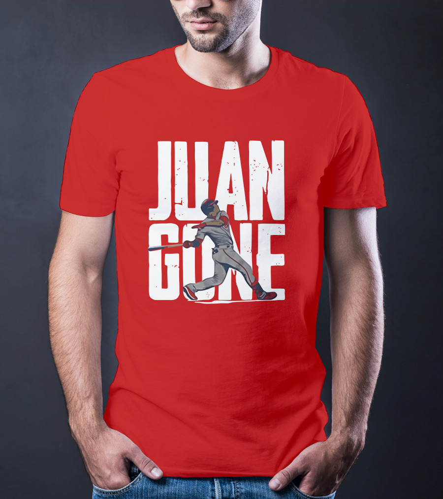 Juan Gone Baseball Player Silhouette Swinging Bat T-Shirt