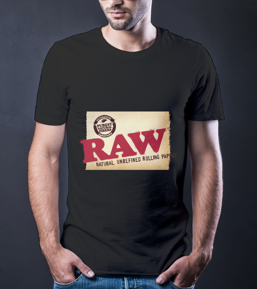 RAW Natural Unrefined Rolling Papers Authentic Purest Natural Fibers T-Shirt