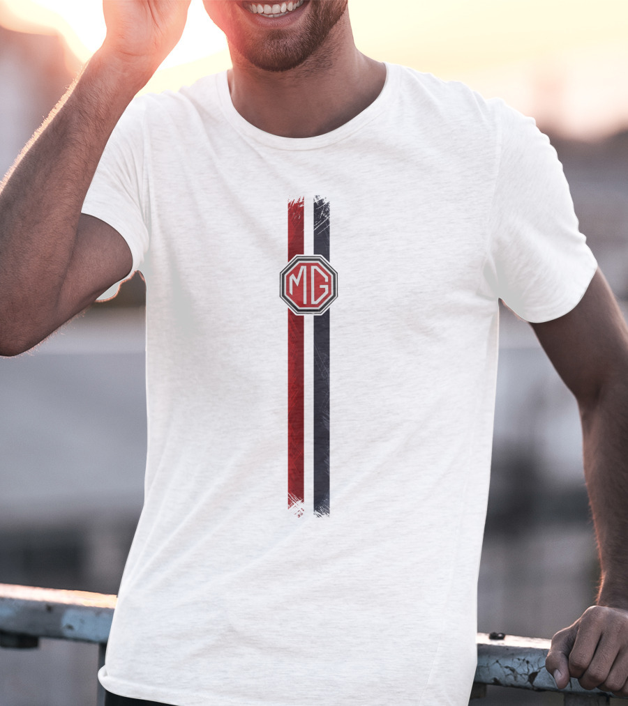 MG Midget Racing Stripe Badge T-Shirt