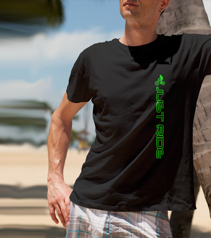 Just Ride Neon Green Bike T-Shirt