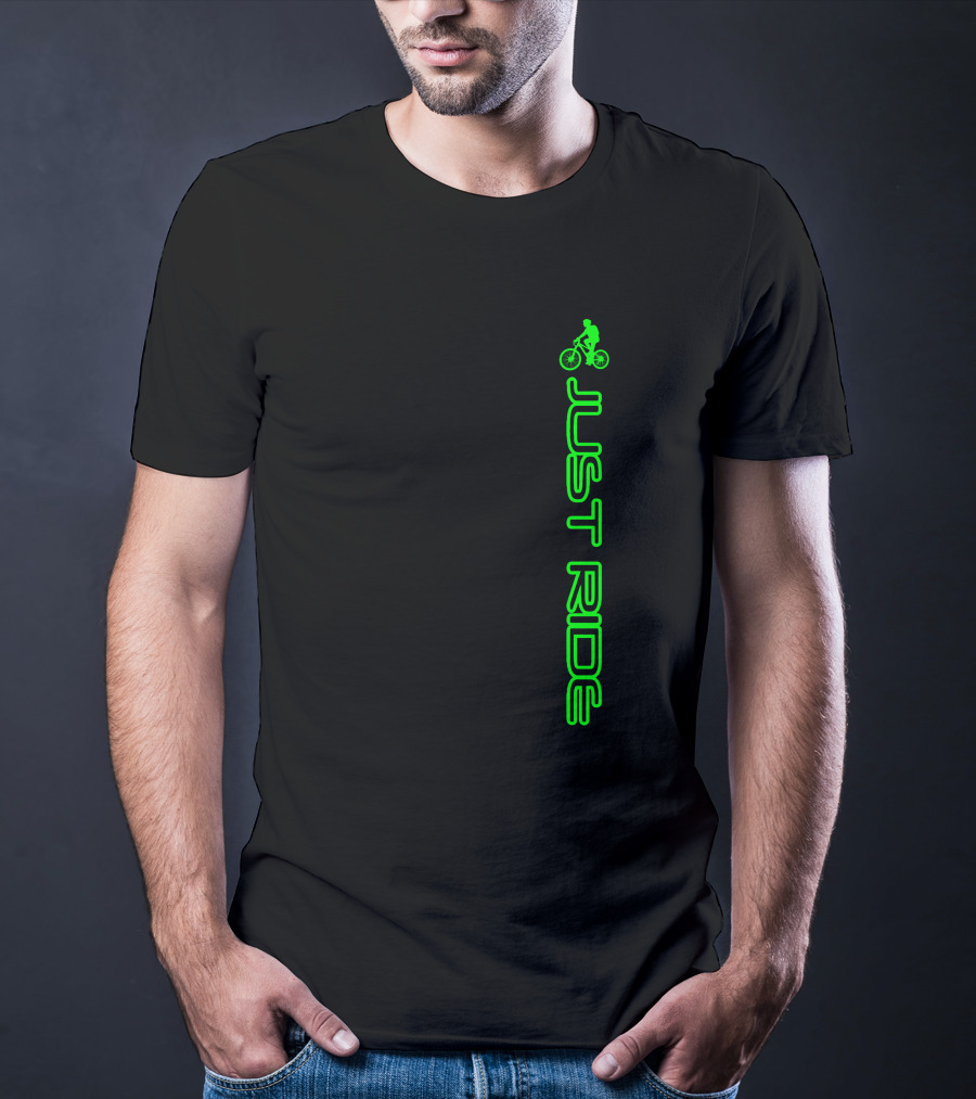 Just Ride Neon Green Bike T-Shirt