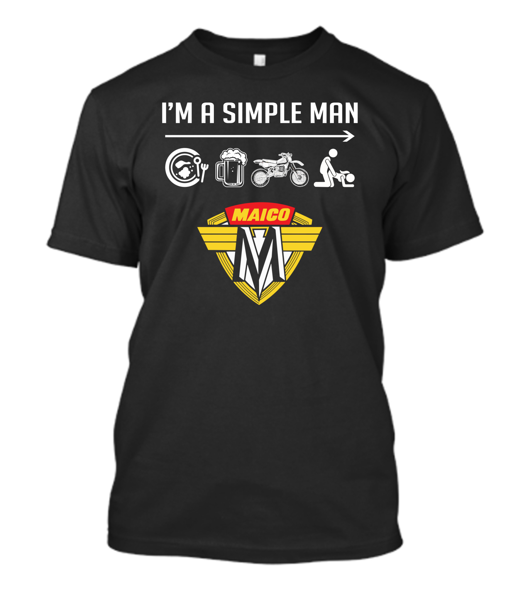 I'm A Simple Man Maico Motorcycle Icons T-Shirt