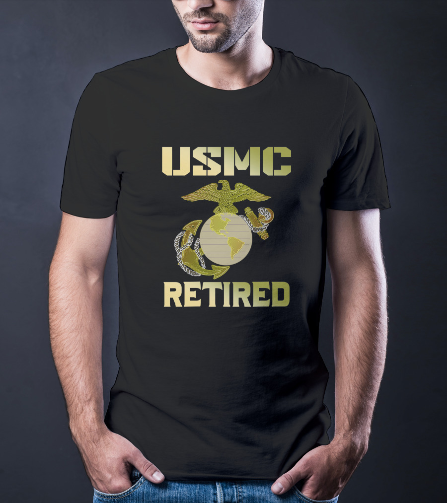 USMC Retired Eagle Globe Anchor T-Shirt