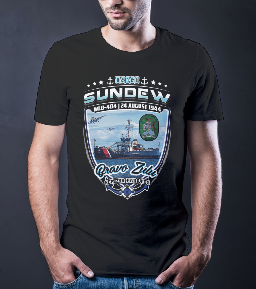 Uscgc Sundew Wlb-404 24 August 1944 Bravo Zulu Semper Paratus T-Shirt