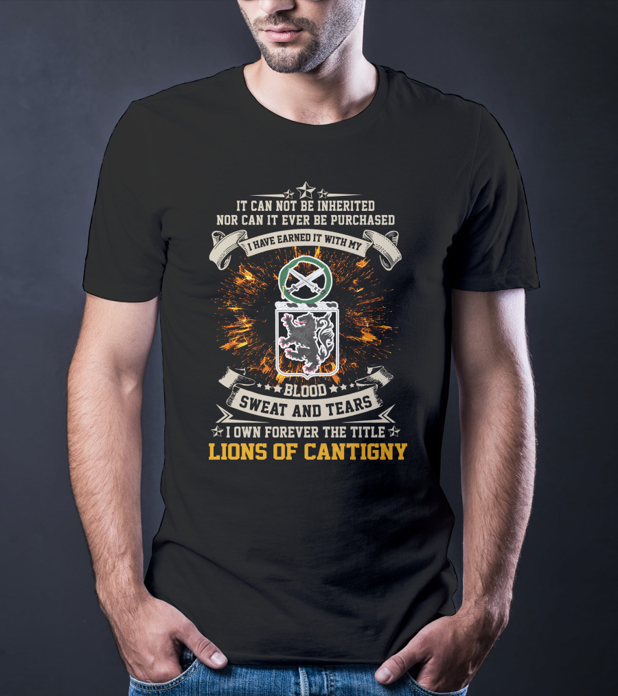 28Th Infantry Division Blood Sweat And Tears Lions Of Cantigny T-Shirt