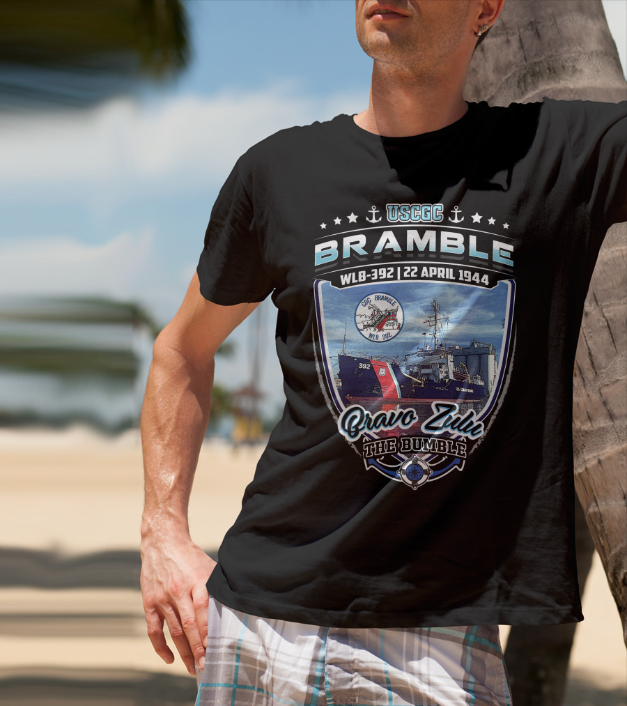 Uscgc Bramble Wlb-392 22 April 1944 Bravo Zulu The Bumble T-Shirt