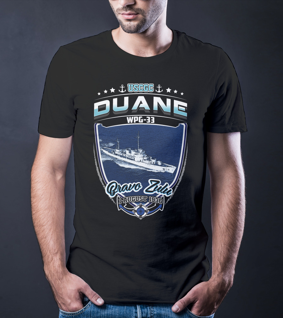 Uscgc Duane Wpg-33 Bravo Zulu 1 August 1936 T-Shirt