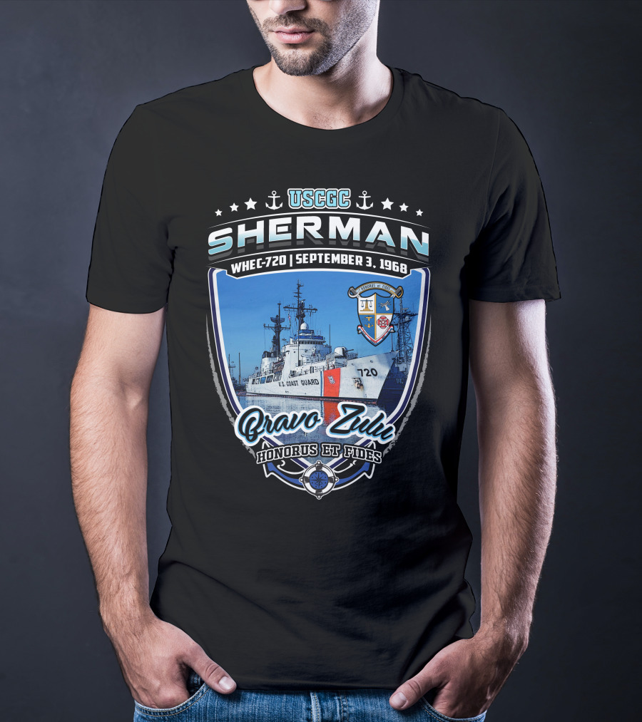 Uscgc Sherman Whec-720 September 3 1968 Bravo Zulu Honorus Et Fides T-Shirt