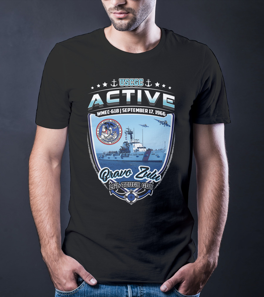 Uscgc Active Wmec-618 Bravo Zulu September 17 1966 Ltl Tough Guy T-Shirt