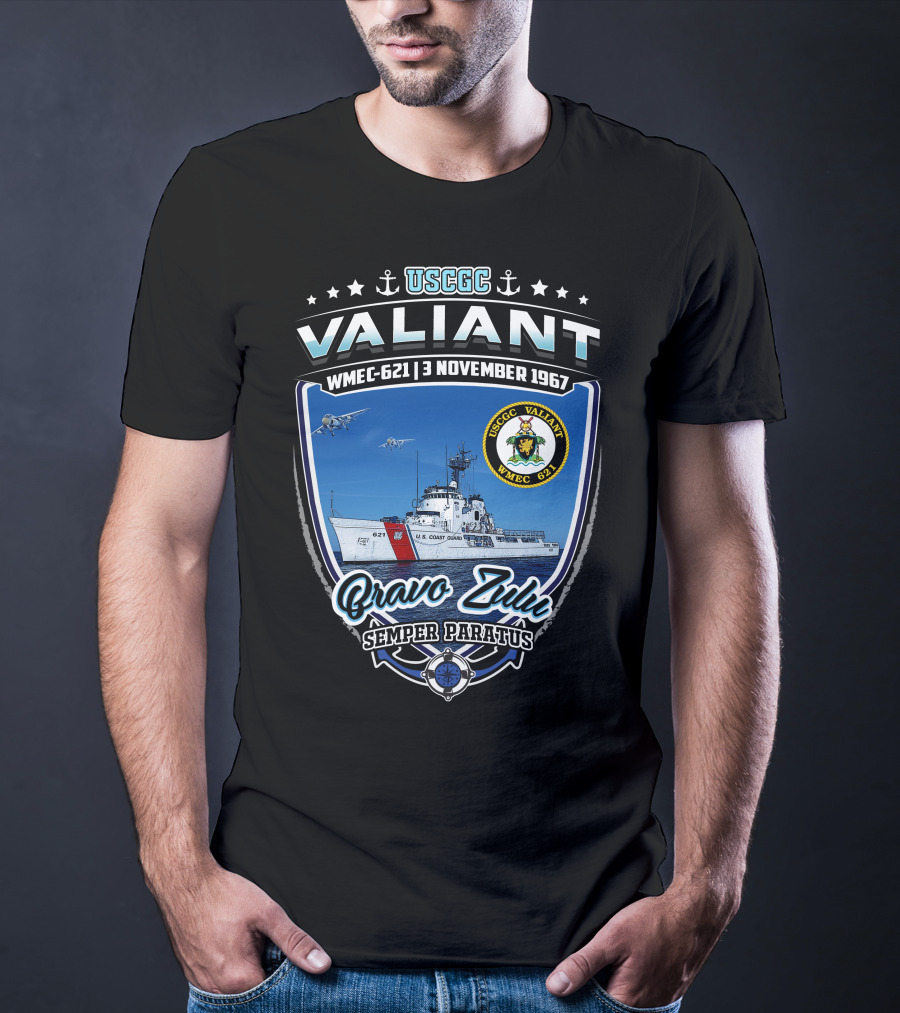 Uscgc Valiant Wmec-621 3 November 1967 Bravo Zulu Semper Paratus T-Shirt
