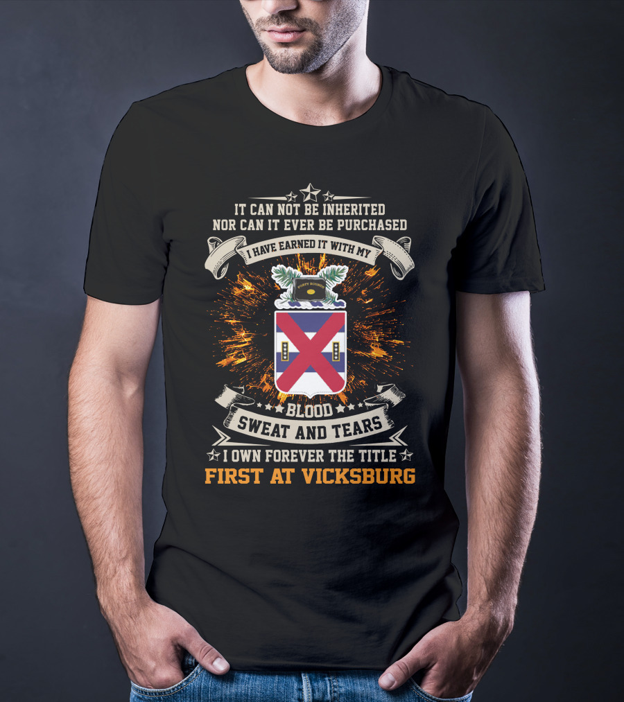 13th Infantry Regiment Blood Sweat And Tears First At Vicksburg T-Shirt