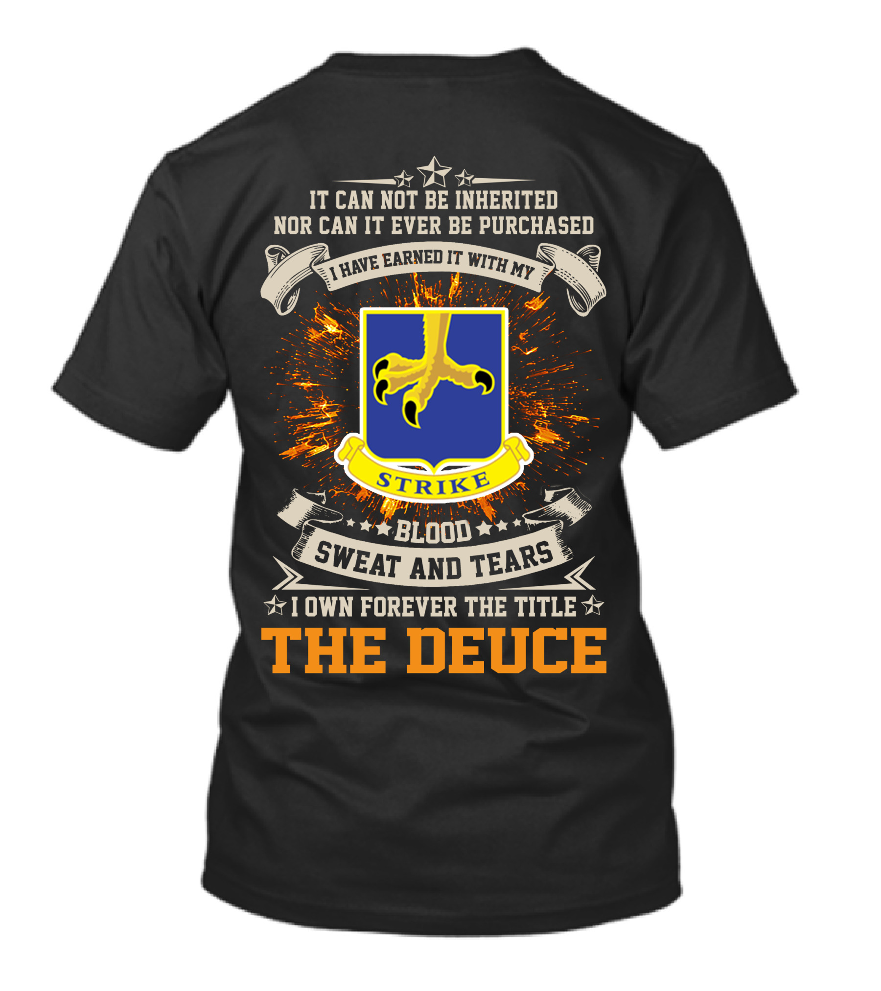 502nd Infantry Regiment Blood Sweat And Tears The Deuce Strike T-Shirt