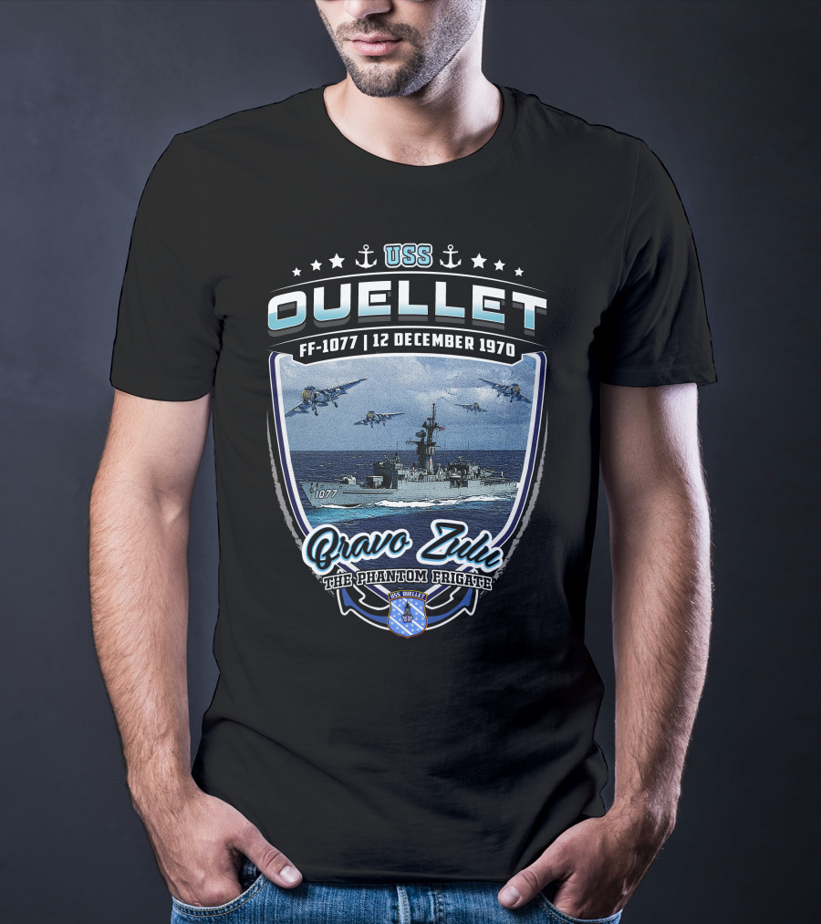 Uss Ouellet Ff-1077 Bravo Zulu The Phantom Frigate 12 December 1970 T-Shirt