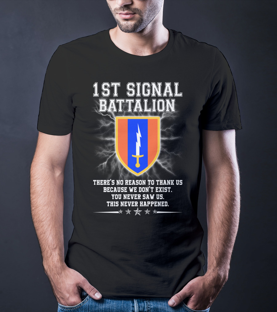 1st Signal Battalion You Never Saw Us This Never Happened T-Shirt