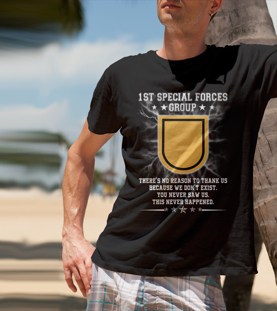 1st Special Forces Group Exclusive Emblem And Motto T-Shirt