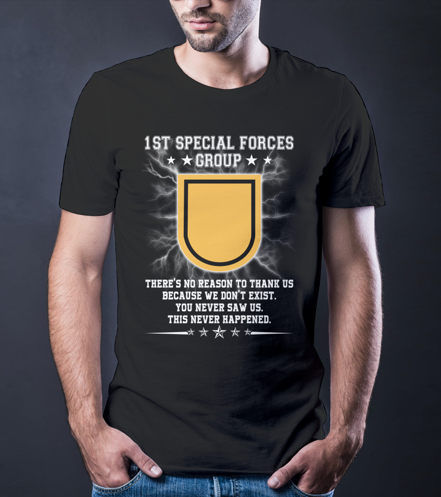 1st Special Forces Group Exclusive Emblem And Motto T-Shirt