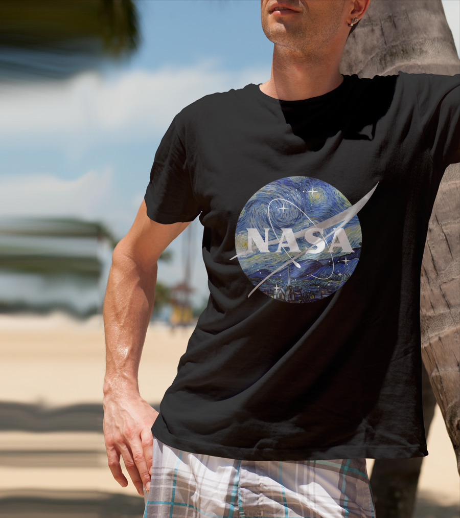 NASA Starry Night Classic Lunar Chevron T-Shirt