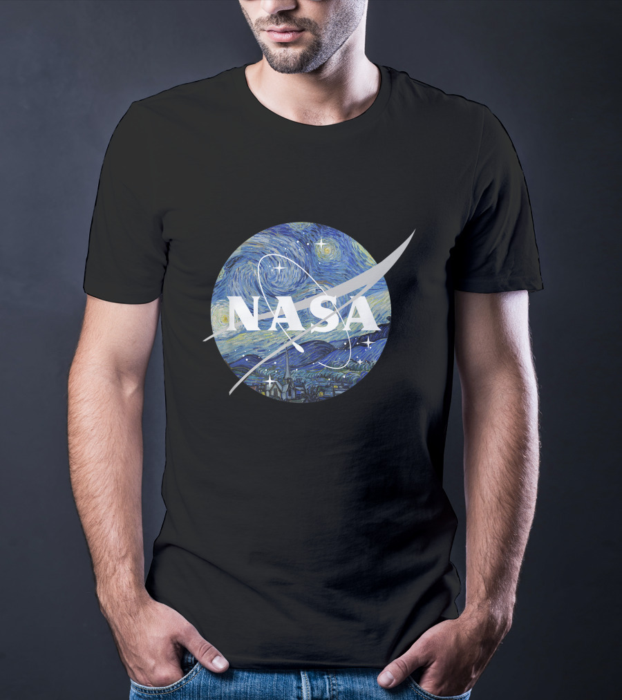 NASA Starry Night Classic Lunar Chevron T-Shirt