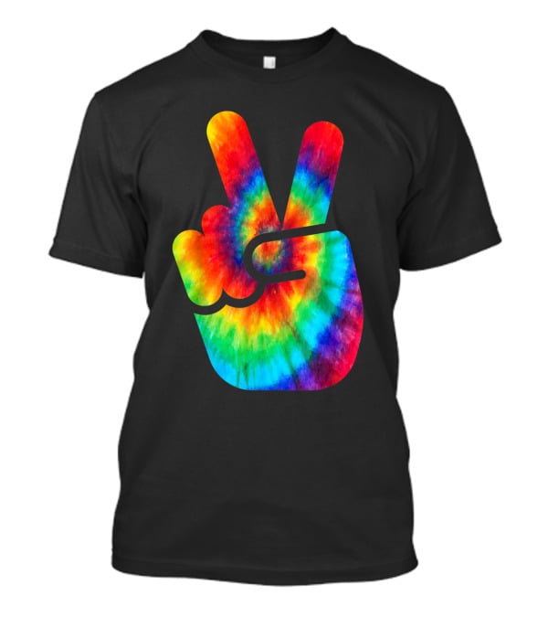 Peace Sign Rainbow Tie Dye Vibe T-Shirt
