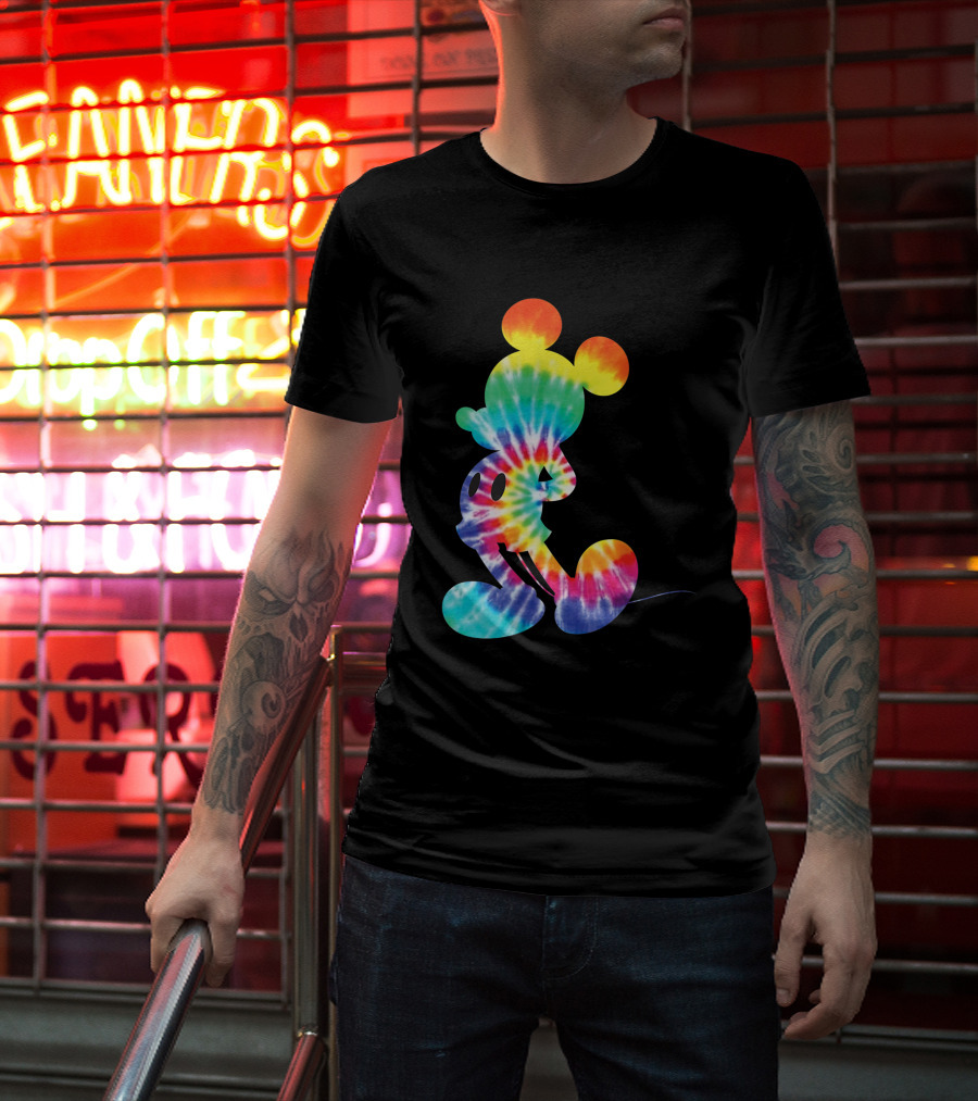 Mickey Mouse Rainbow Tie Dye Disney Iconic T-Shirt