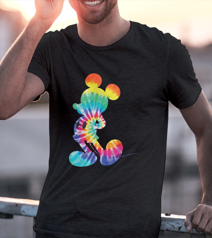 Mickey Mouse Rainbow Tie Dye Disney Iconic T-Shirt