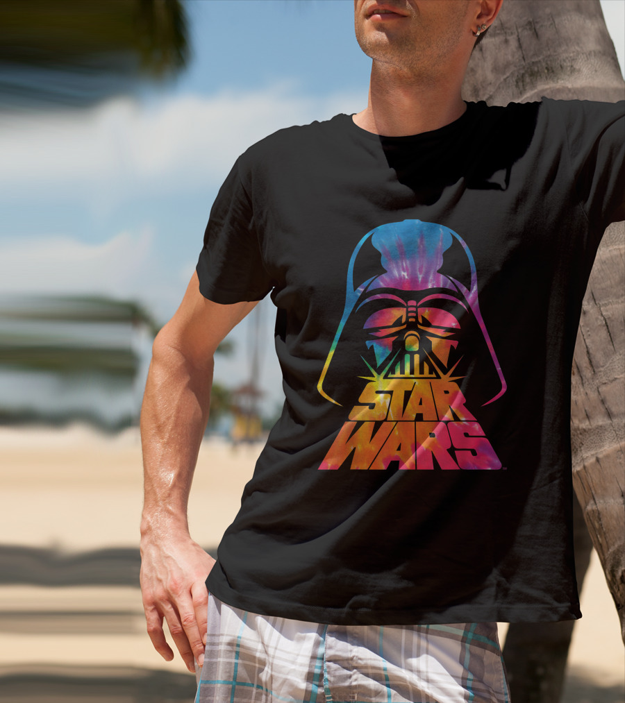 Star Wars Tie Dye Darth Vader Helmet T-Shirt