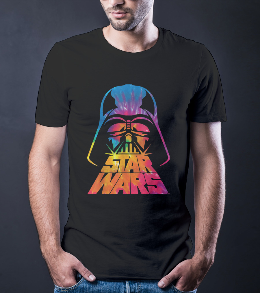 Star Wars Tie Dye Darth Vader Helmet T-Shirt