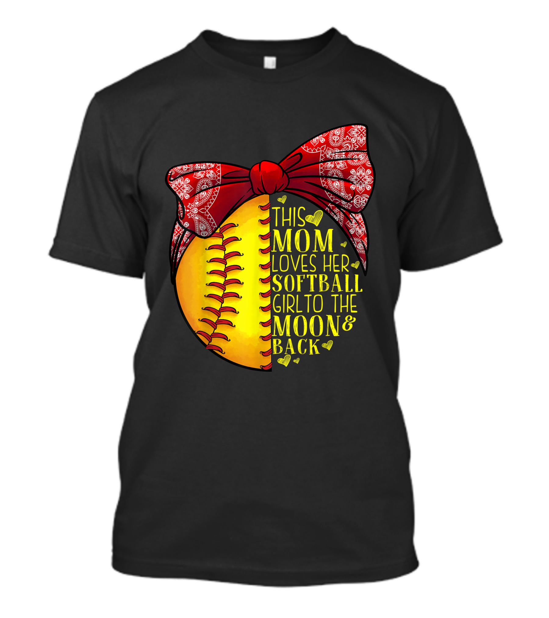 This Mom Loves Her Softball Girl To The Moon And Back T-Shirt