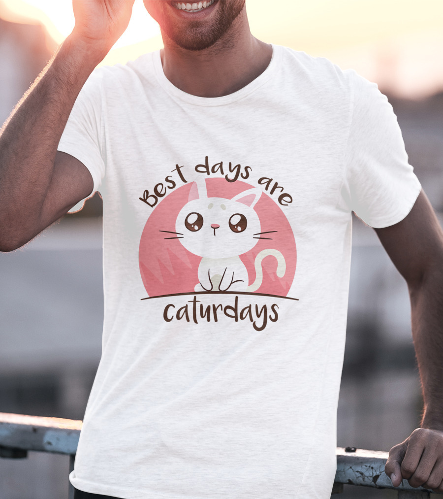 Best Days Are Caturdays Cute Cat For Cat Lover T-Shirt