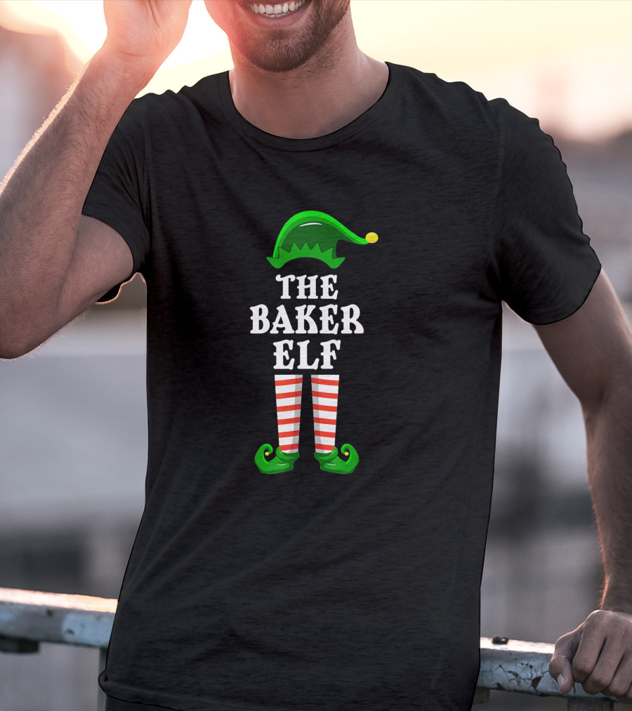 The Baker Elf Family Group Matching Christmas Party Outfits T-Shirt