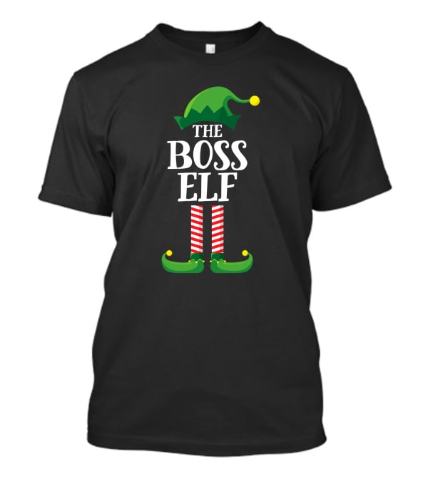 The Boss Elf Matching Family Group Christmas Party T-Shirt