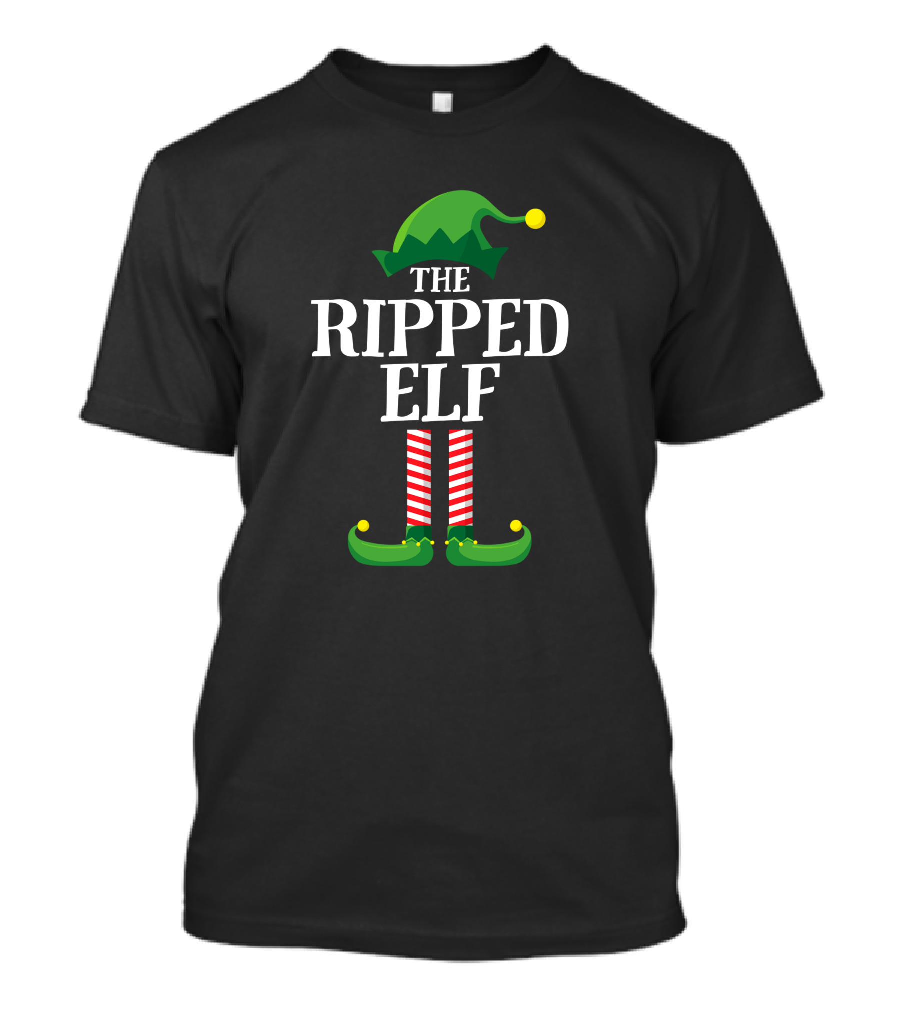 Ripped Elf Matching Family Group Christmas Party Festive T-Shirt