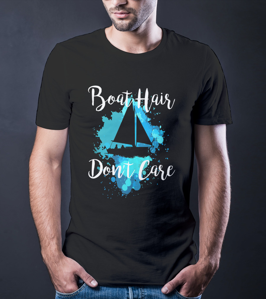 Boat Hair Don't Care Sailboat Funny Beach Ocean Lover Women's T-Shirt