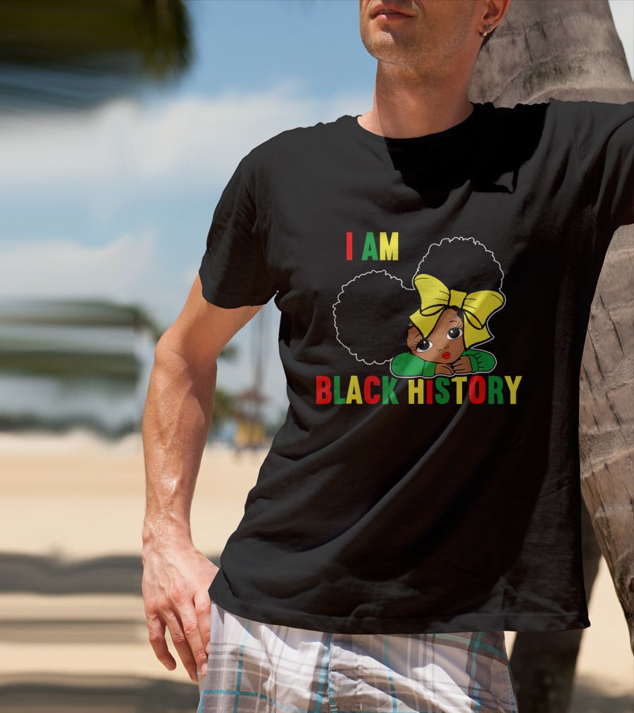 I Am Black History African Queen Girls Black History Month T-Shirt