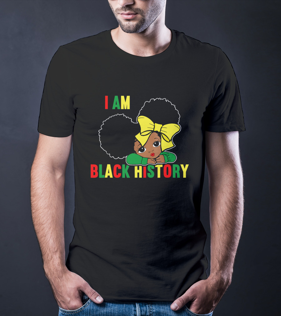 I Am Black History African Queen Girls Black History Month T-Shirt