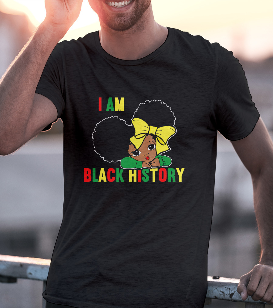 I Am Black History African Queen Girls Black History Month T-Shirt