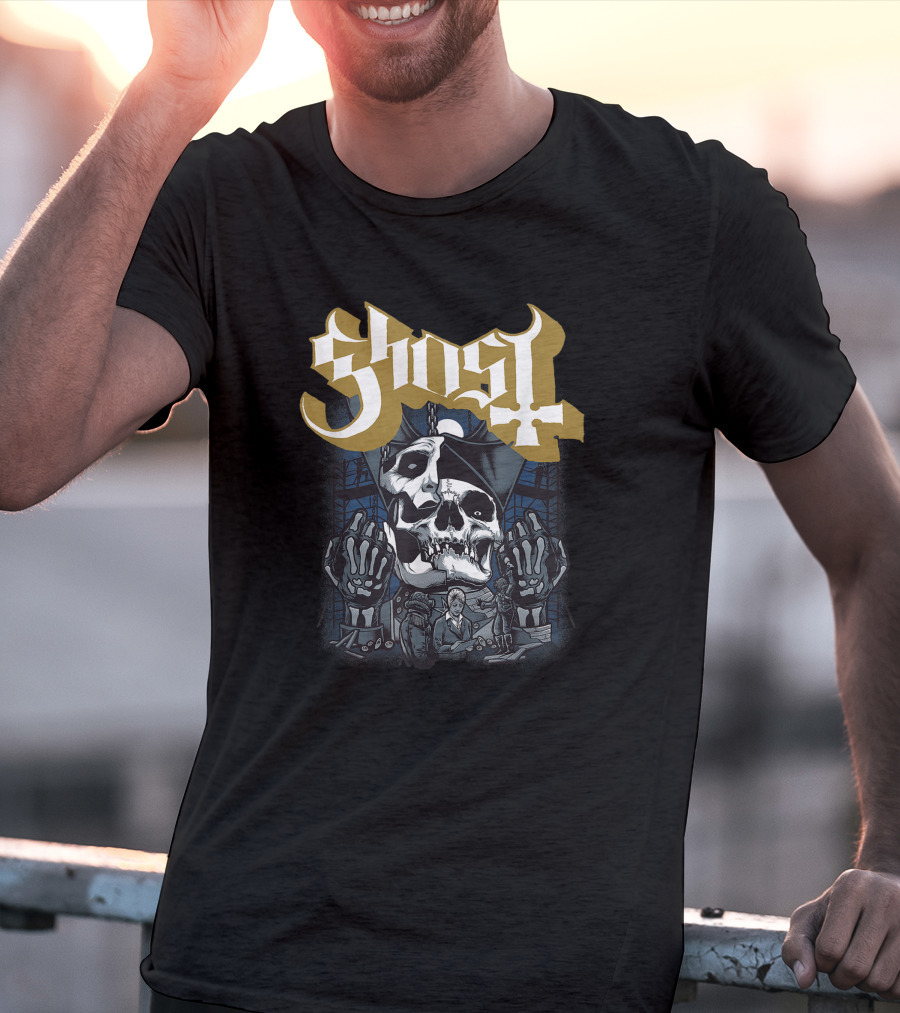 Ghost Impera Skull In Construction Scene T-Shirt