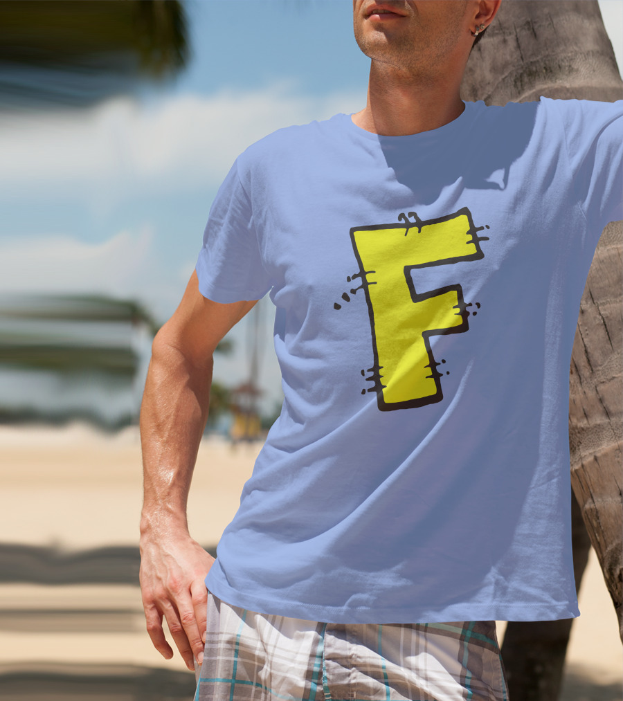 Forbush Man Large Yellow F Comic T-Shirt