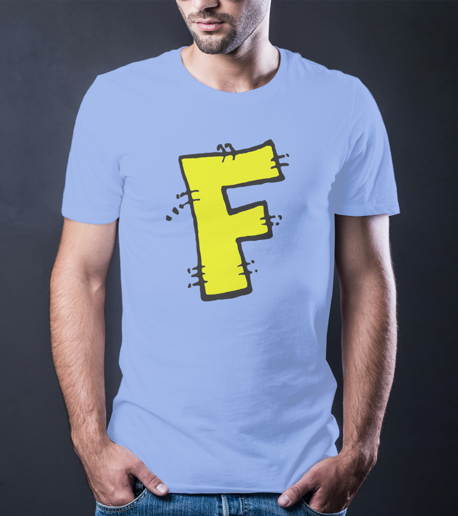 Forbush Man Large Yellow F Comic T-Shirt