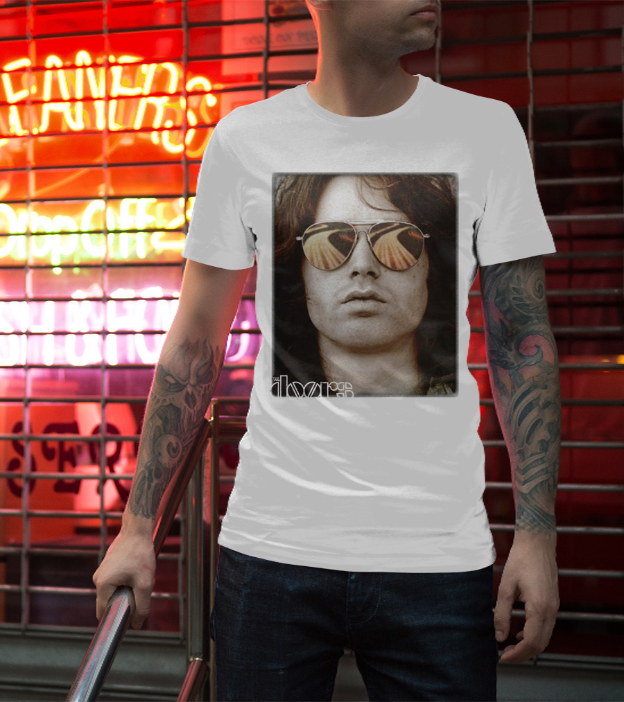 The Doors Jim Morrison Aviators Reflection Rock Legend T-Shirt