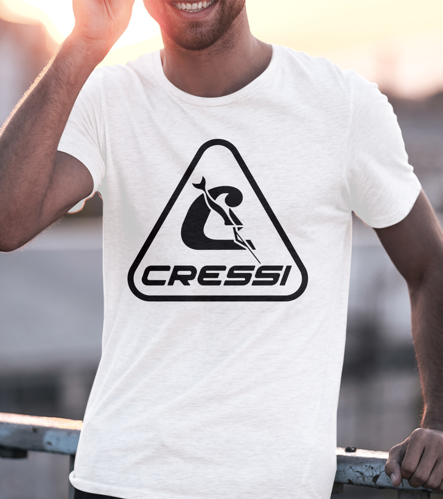 Cressi Triangular Logo Symbol With Spearfisherman T-Shirt