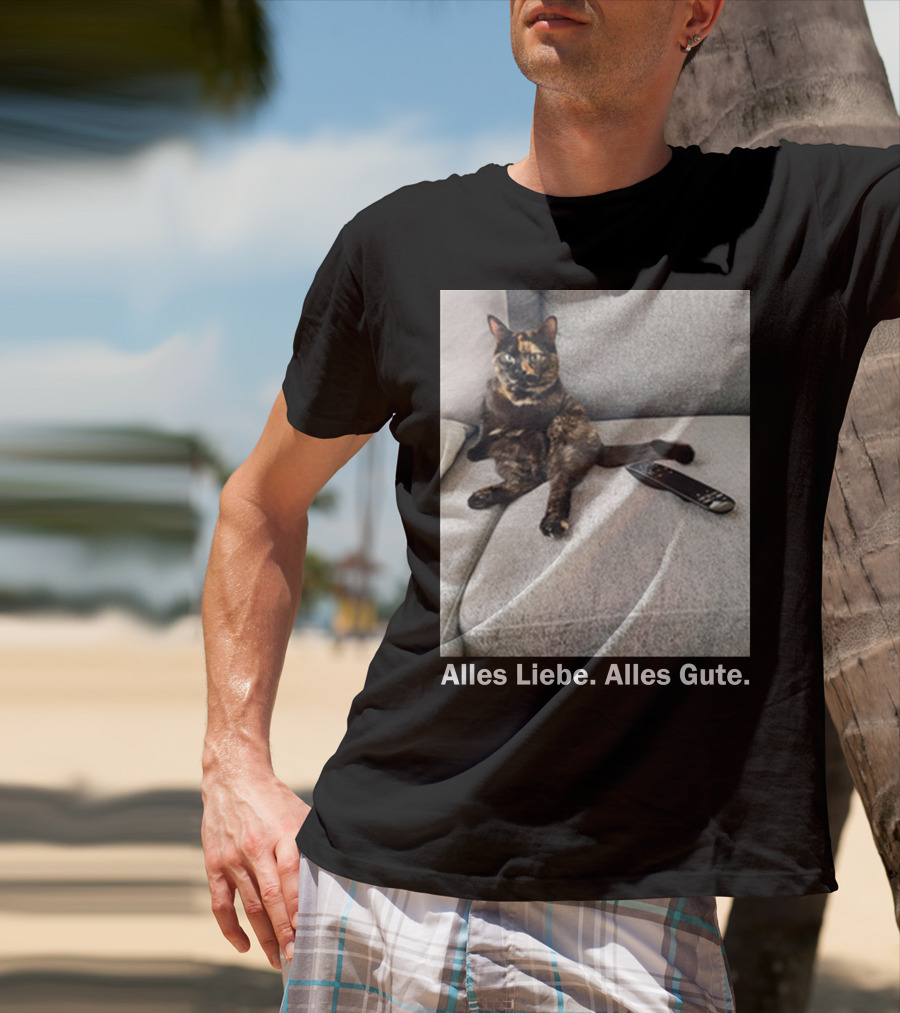 Alles Liebe Alles Gute Bay Berlin Merch Cat On Couch T-Shirt