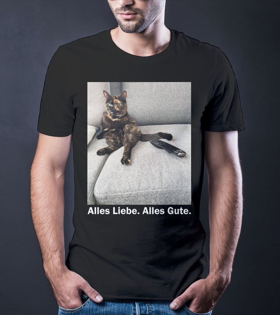 Alles Liebe Alles Gute Bay Berlin Merch Cat On Couch T-Shirt
