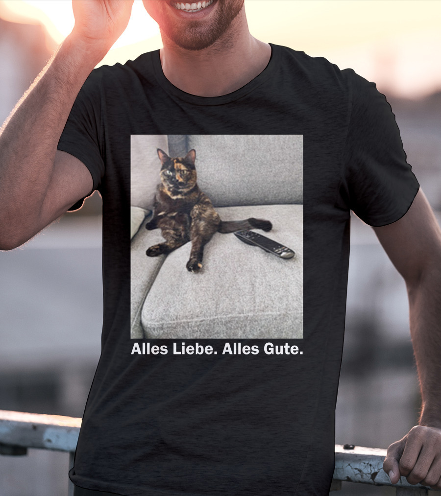 Alles Liebe Alles Gute Bay Berlin Merch Cat On Couch T-Shirt