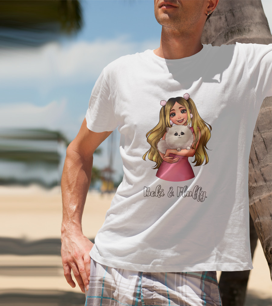 Beki And Fluffy Rebekahwing Merch Cute Character T-Shirt
