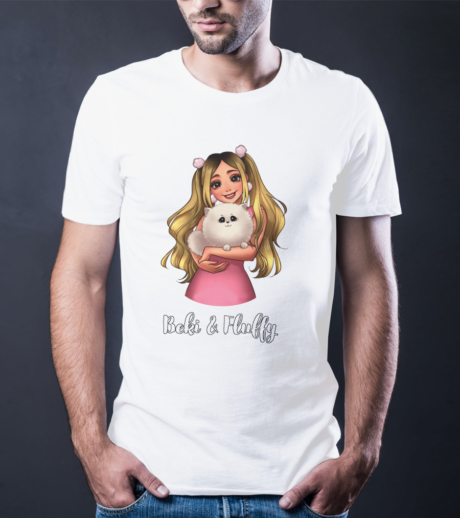 Beki And Fluffy Rebekahwing Merch Cute Character T-Shirt