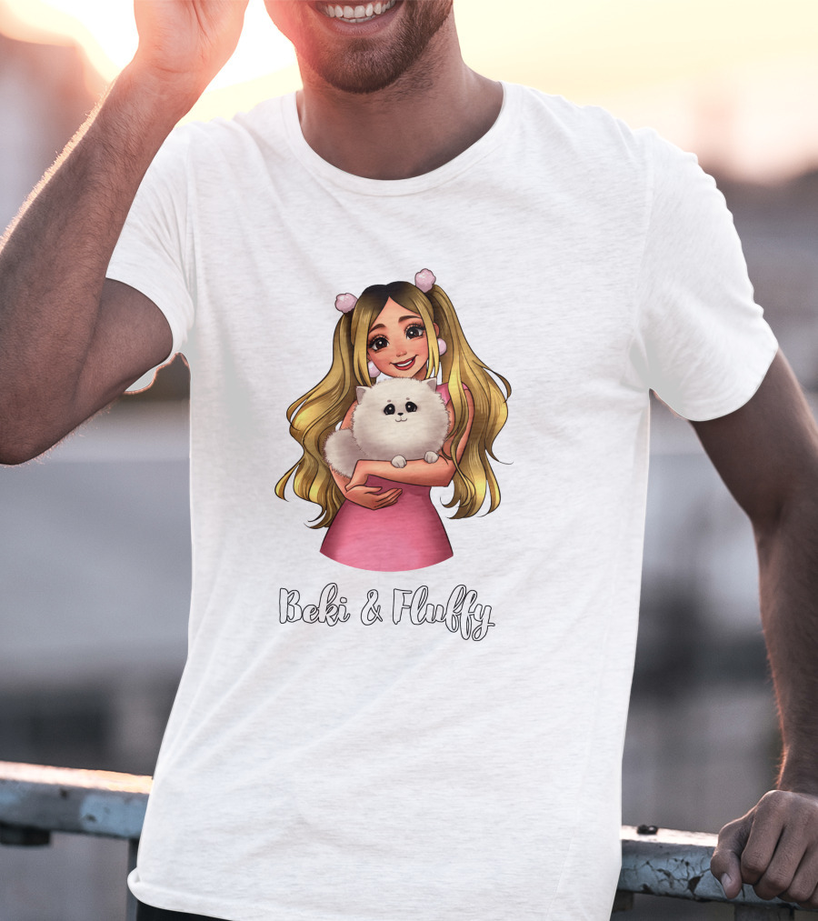 Beki And Fluffy Rebekahwing Merch Cute Character T-Shirt